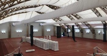 John J Dillon Field House renovations upgraded with Birdair Tensotherm membrane