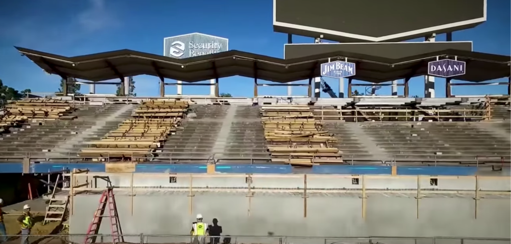 A look inside Dodger Stadium centerfield renovations