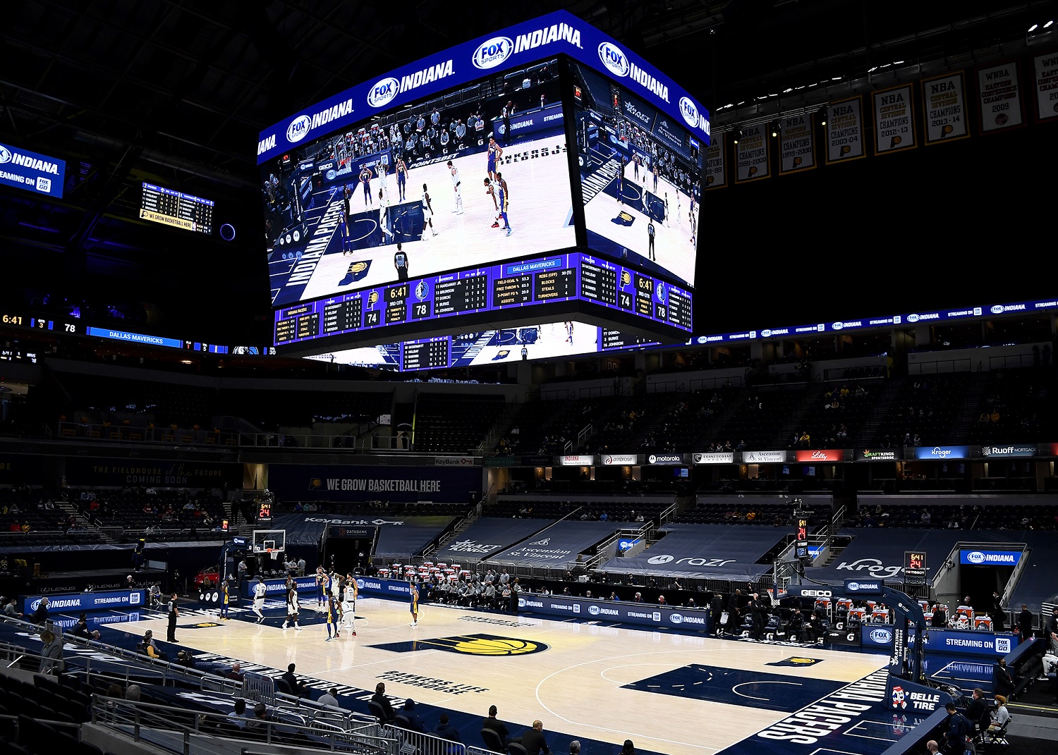 Pacers' reveal new centerhung scoreboard and LED display upgrades at