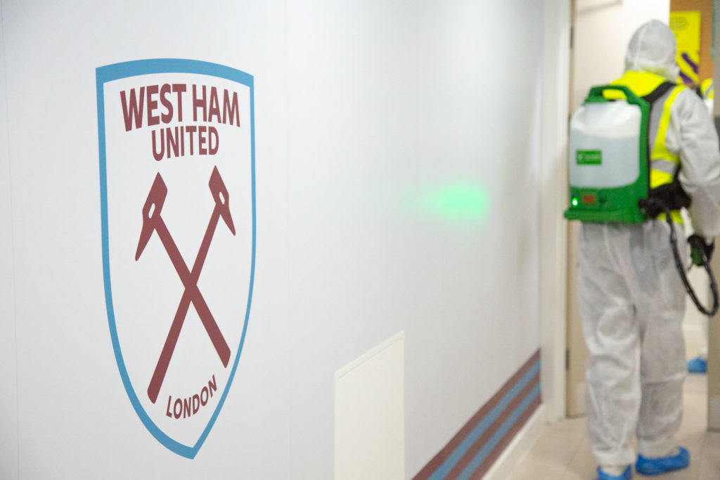 West Ham United enlists Covid-fighting cleaning experts at London 