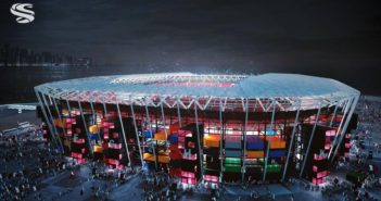 Qatar completes shipping container stadium for 2022 World Cup